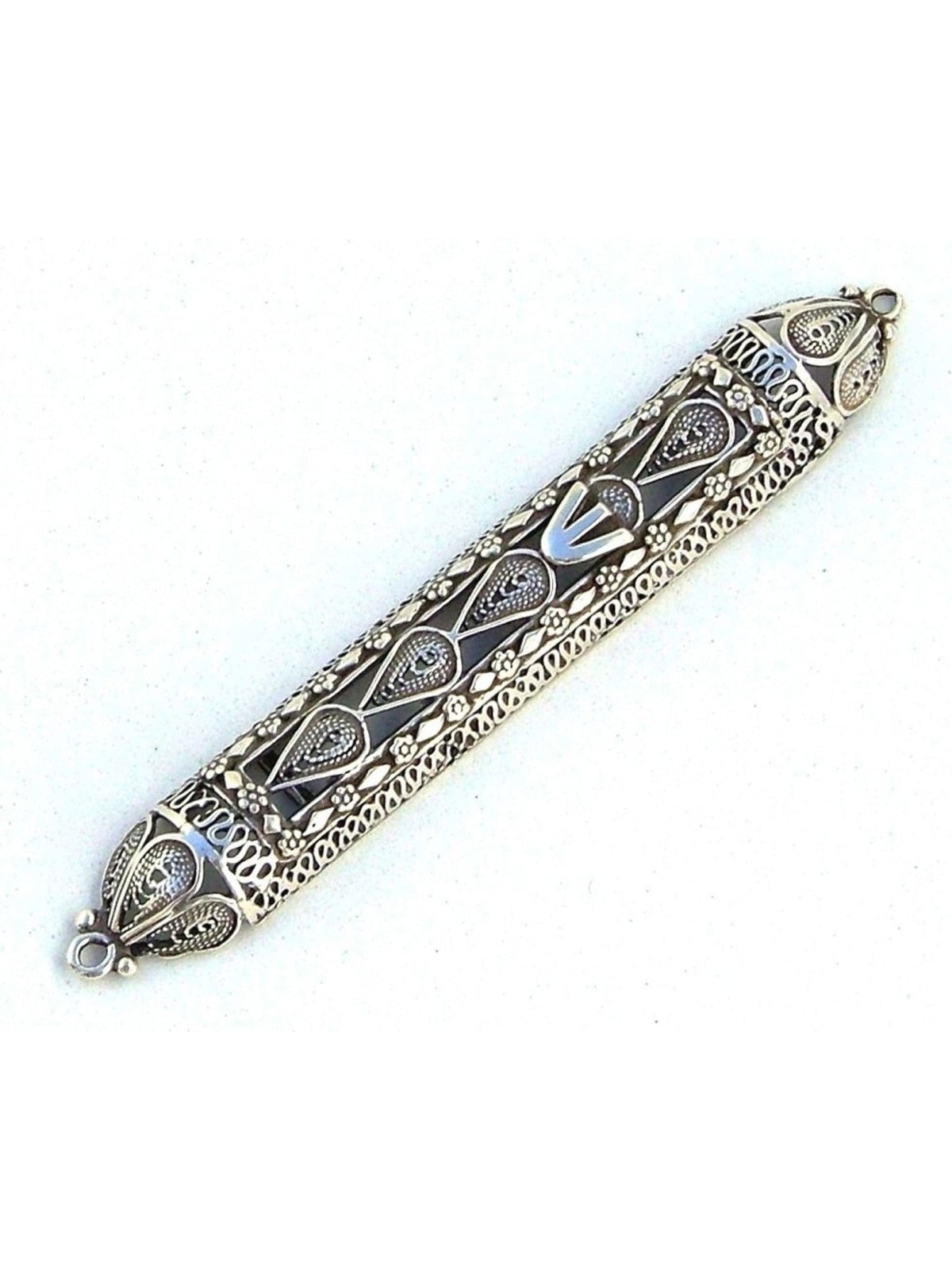 כיסוי מזוזה מכסף סטרלינג בהשראת הטבע, מתנות ט"ו באב, ישראל